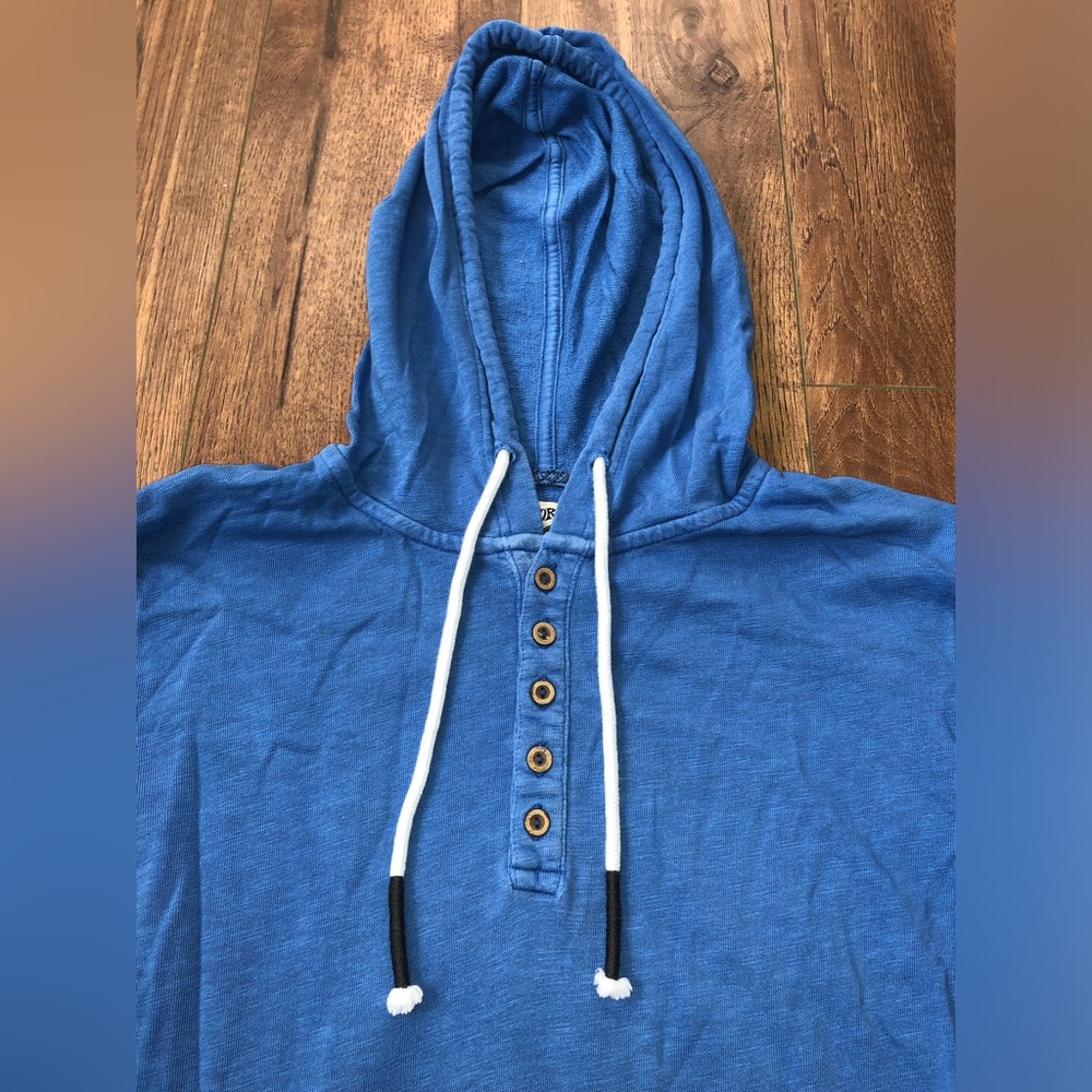 Maori Hook lightweight royal blue hoodie mens size small